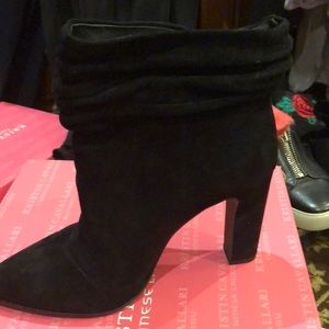 Black suede bootie